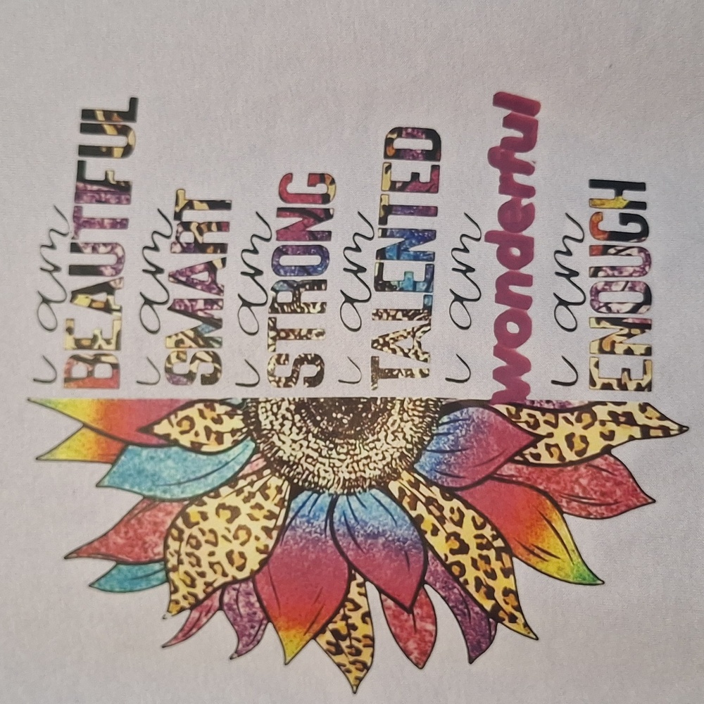 Motivational Sunflower Hand Pressed Sweater